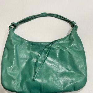 turquoise leather hobo bag